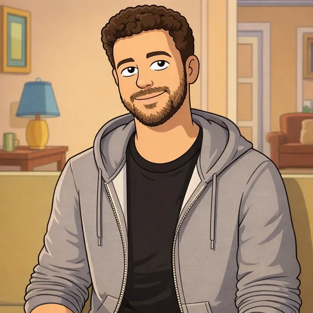 Prime Time Sitcom Cartoon AI avatar style example